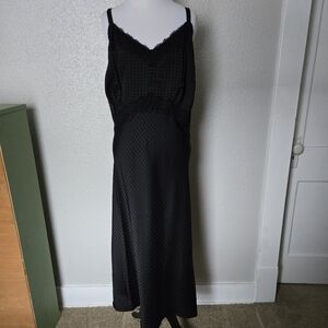 NWT Torrid Black jaquard lace trim cami dress  size 2
